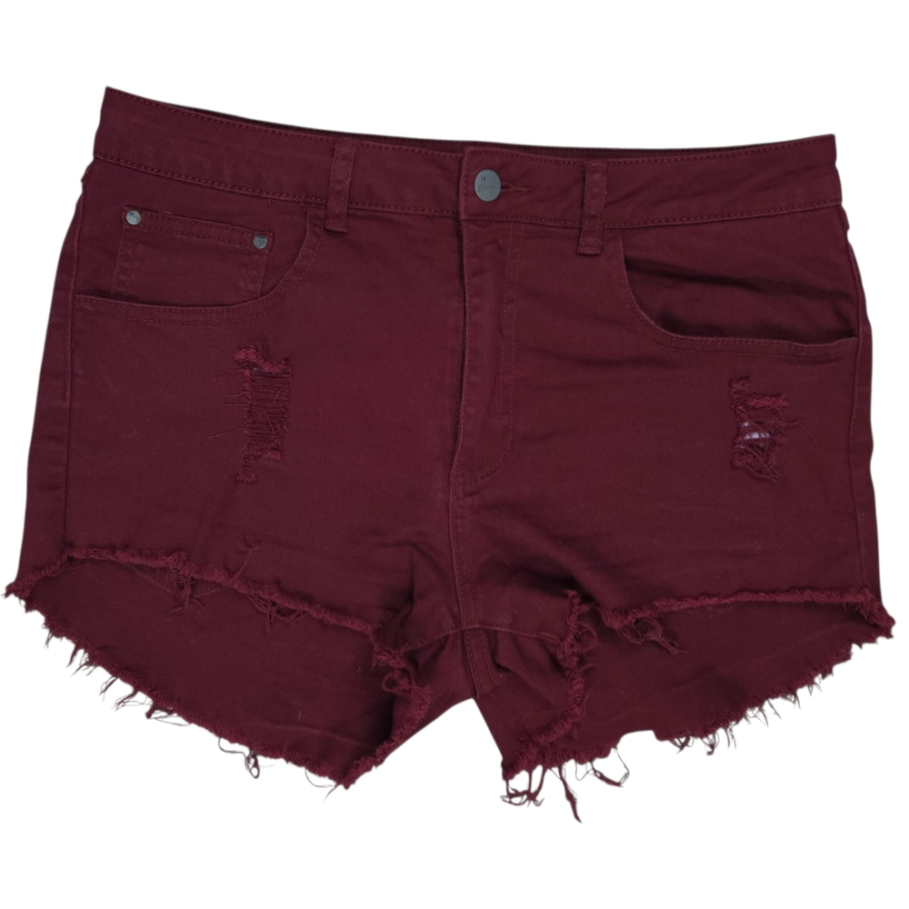 Harlow Burgundy Jean Shorts